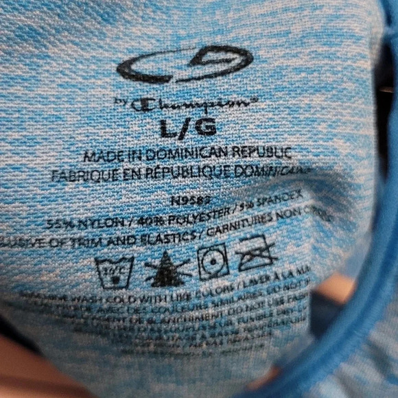 Large Champion N9567 Enthusiast Seamless Wire Free Sports Bra Blue - Picture 6 of 6